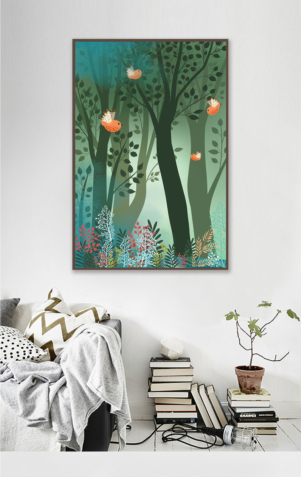 简约森林意境装饰画