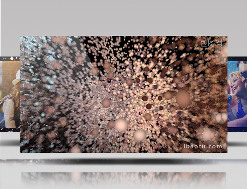 粒子翻转汇聚成图像的特效ae模板ae模板视频素材下载_【包图网】