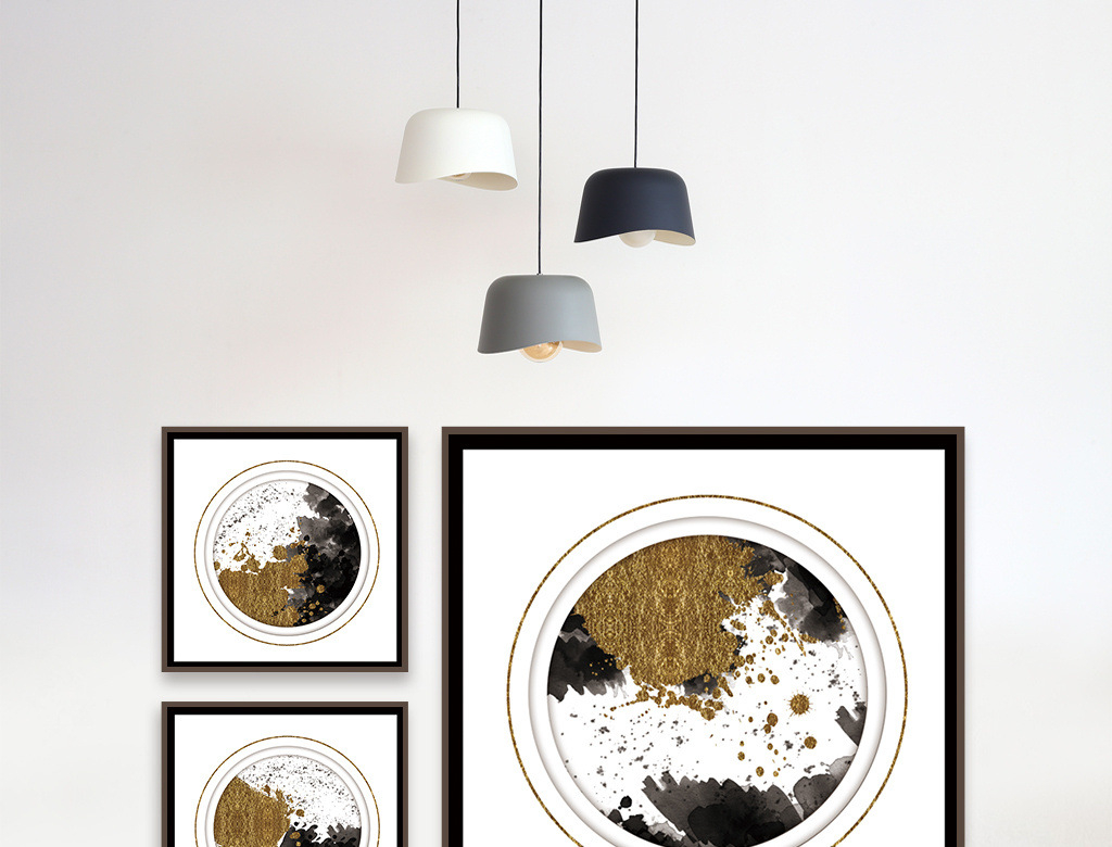 简约中国风大气抽象水墨装饰画