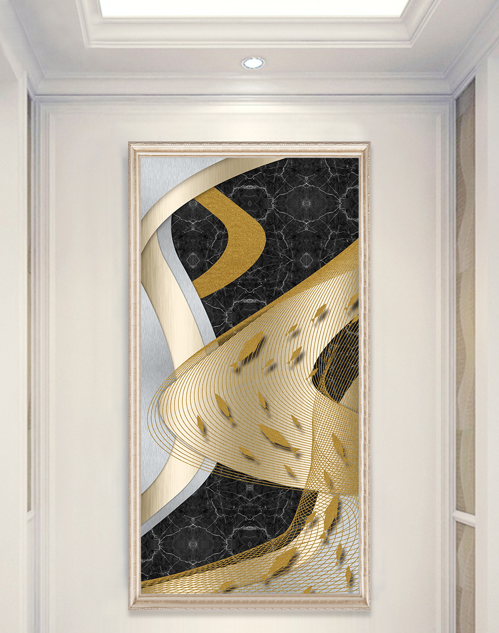 简约抽象图案玄关装饰画