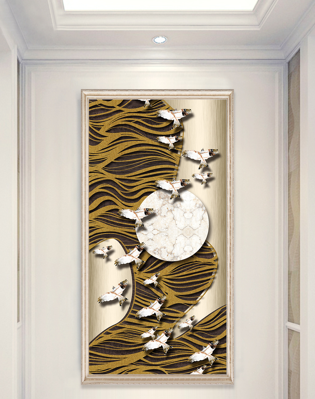 大气时尚抽象风景玄关装饰画高清psd图片设计素材免费下载_【包图网】