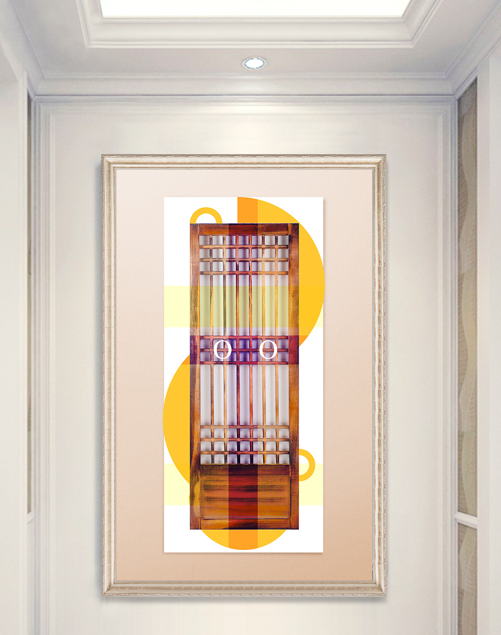 门元素现代装饰几何图形玄关装饰画