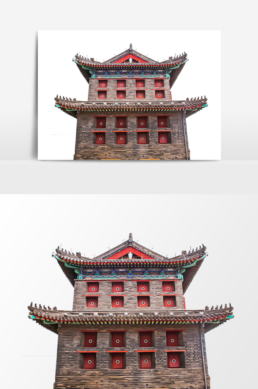 城门无背景设计元素