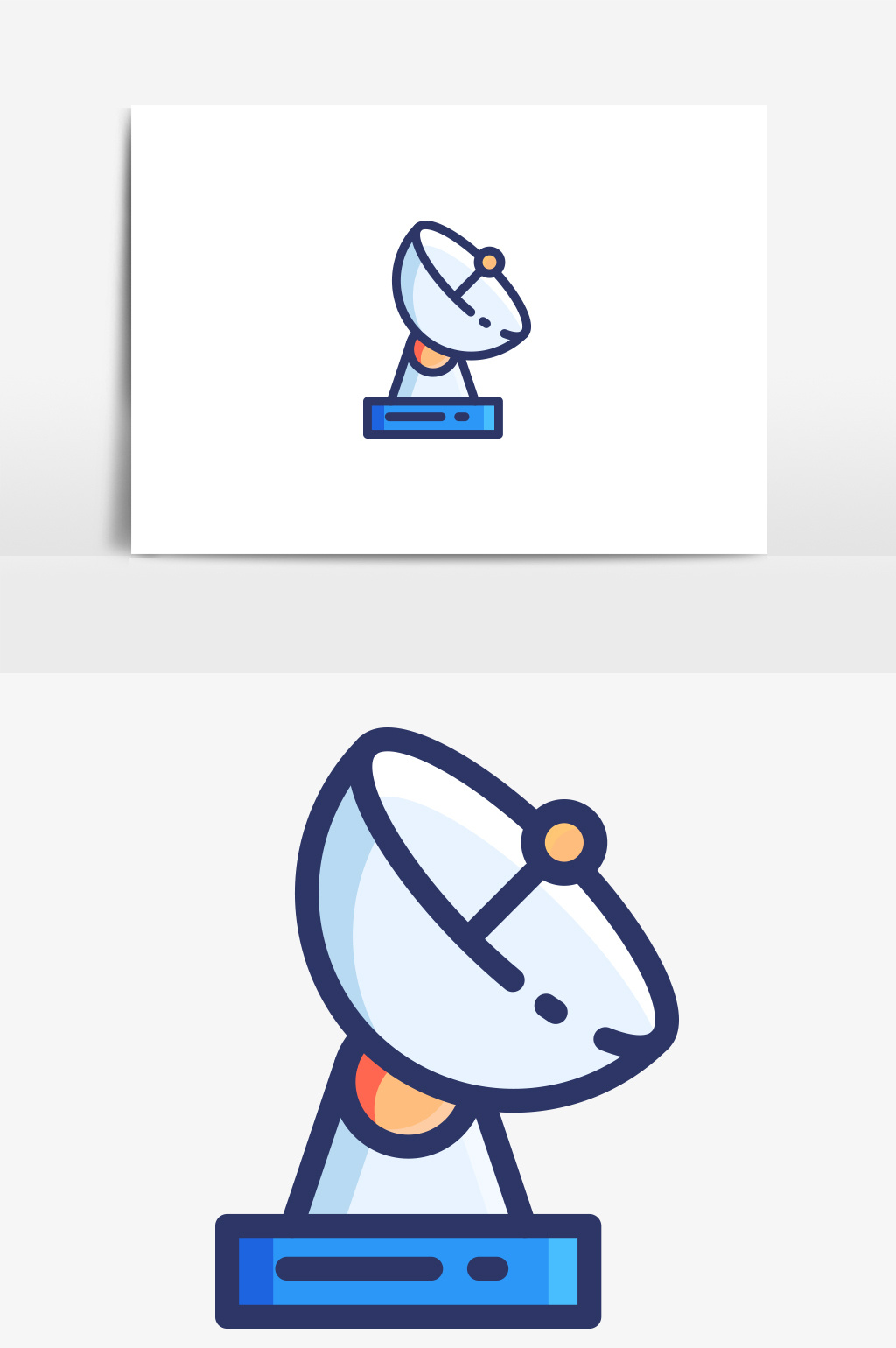 科技简约mbe风格雷达站天线矢量元素