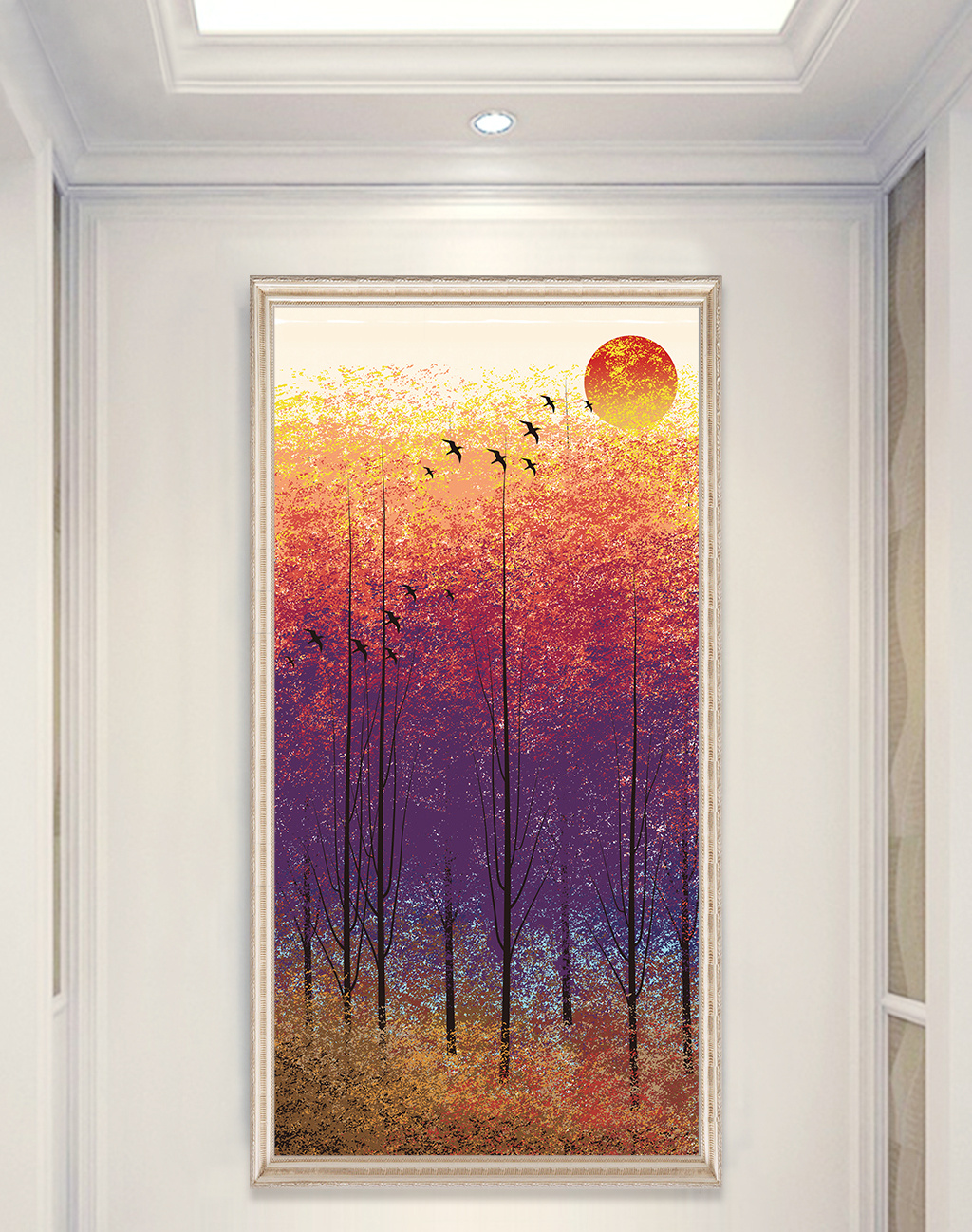 简约唯美风景图案玄关装饰画