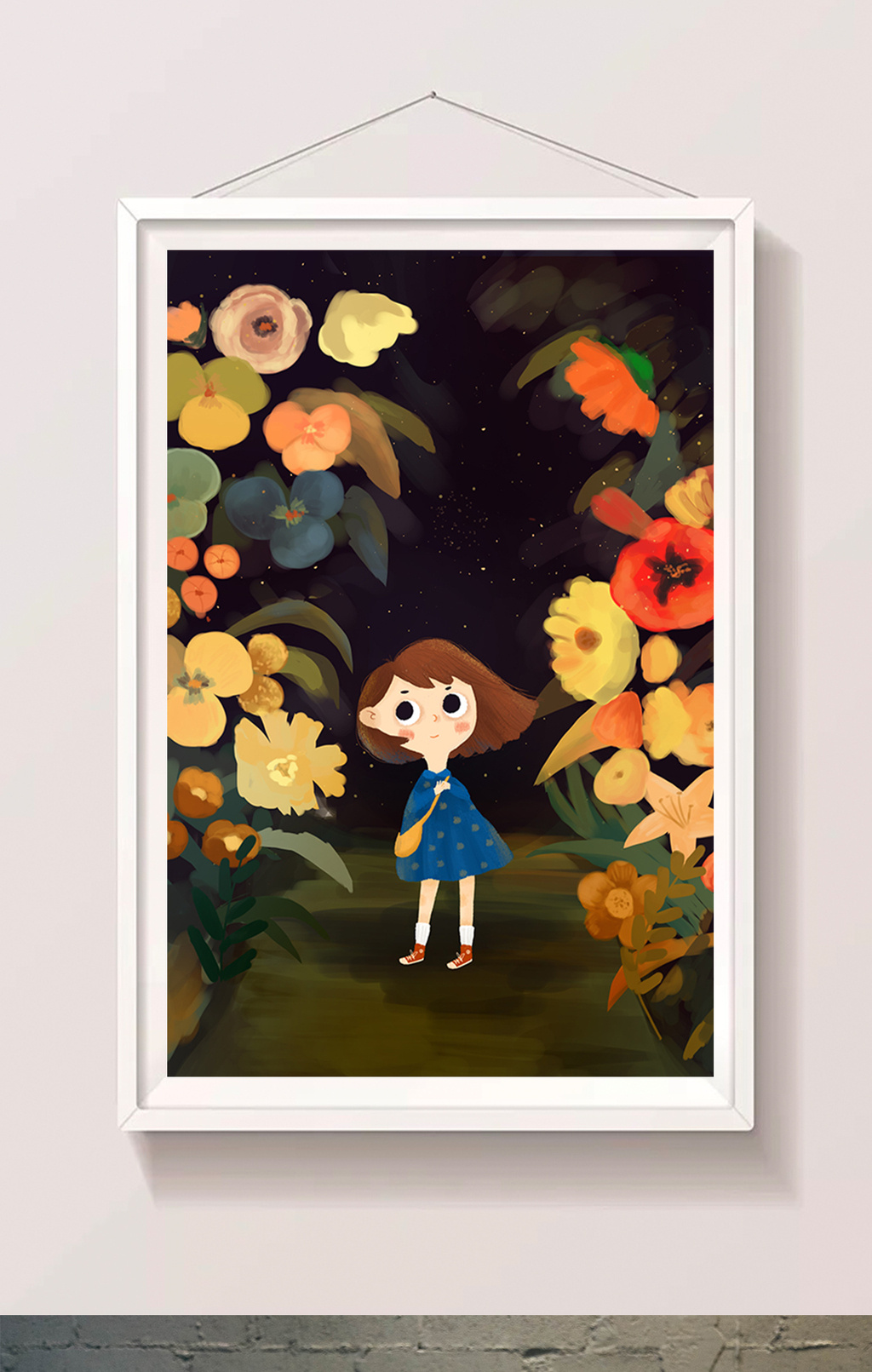 秘密花园手绘插画