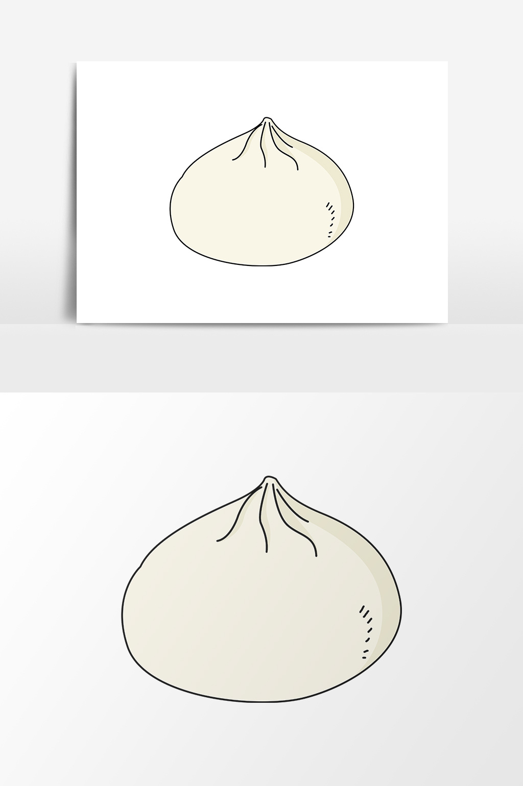 卡通手绘好吃的包子素材元素