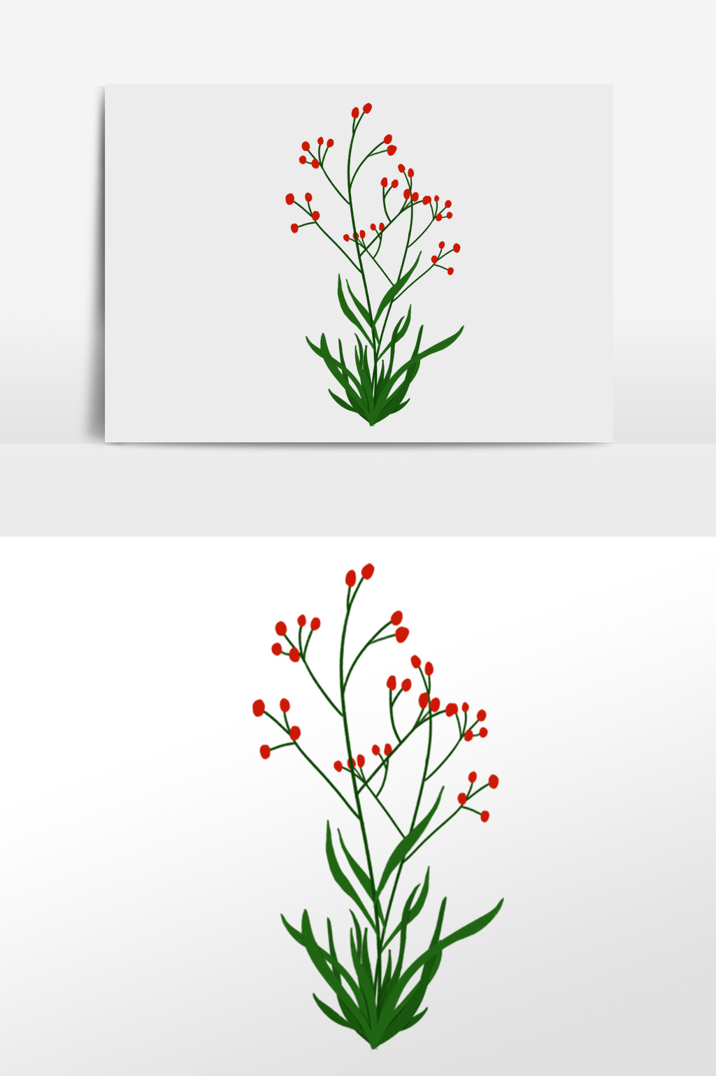 插画素材花草系列高清psd图片设计素材免费下载_【包图网】