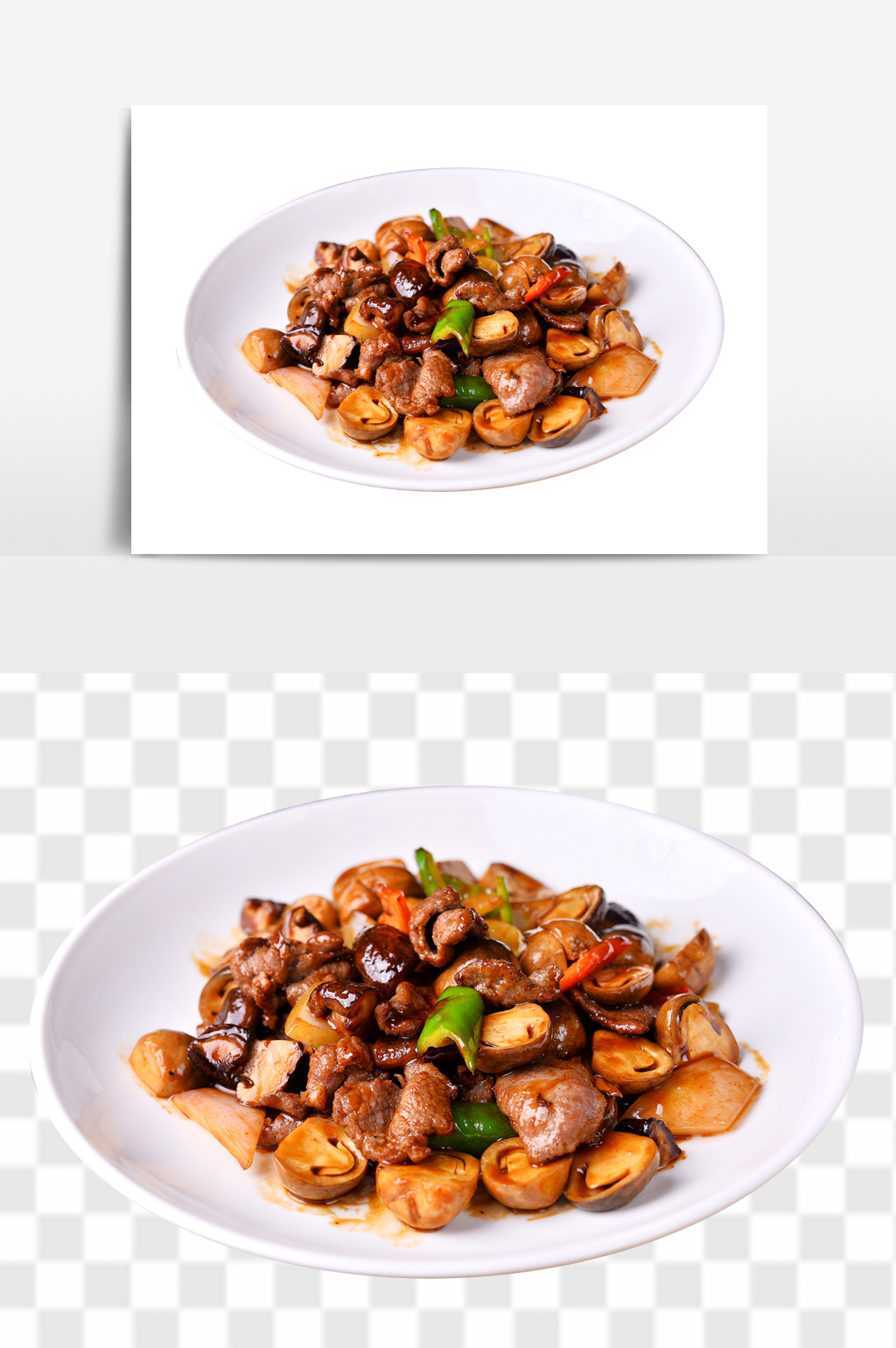 鲜冬菇炒肉片图片