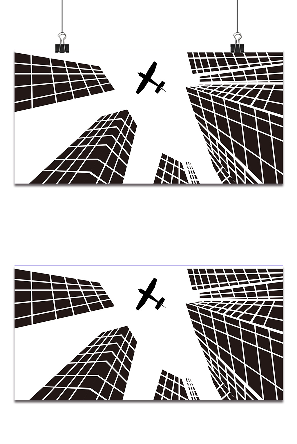 黑白线形楼房高设计背景