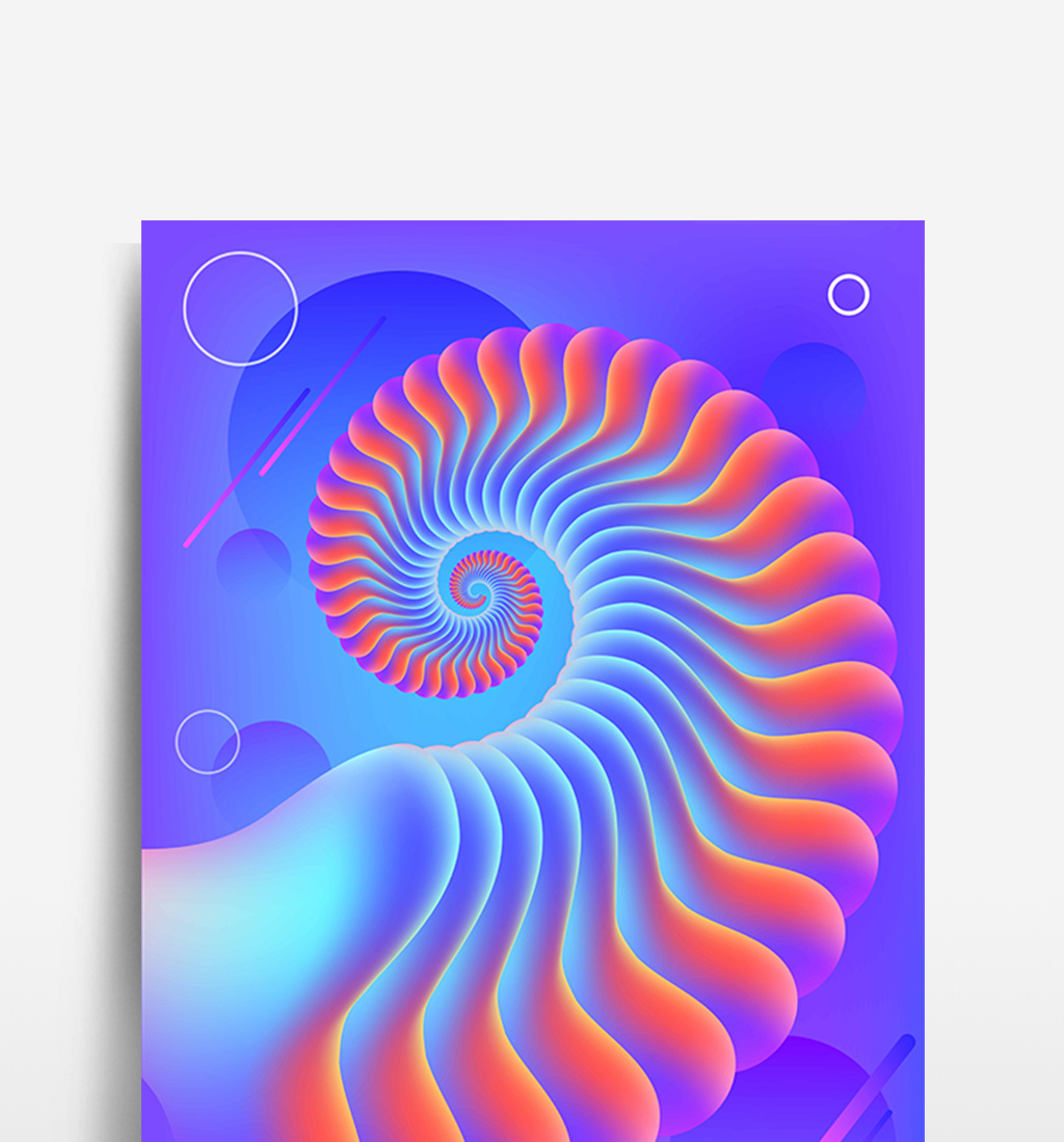 红色螺旋渐变背景