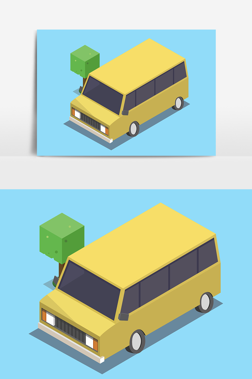 2.5d元素 车子 汽车 卡通车 卡车