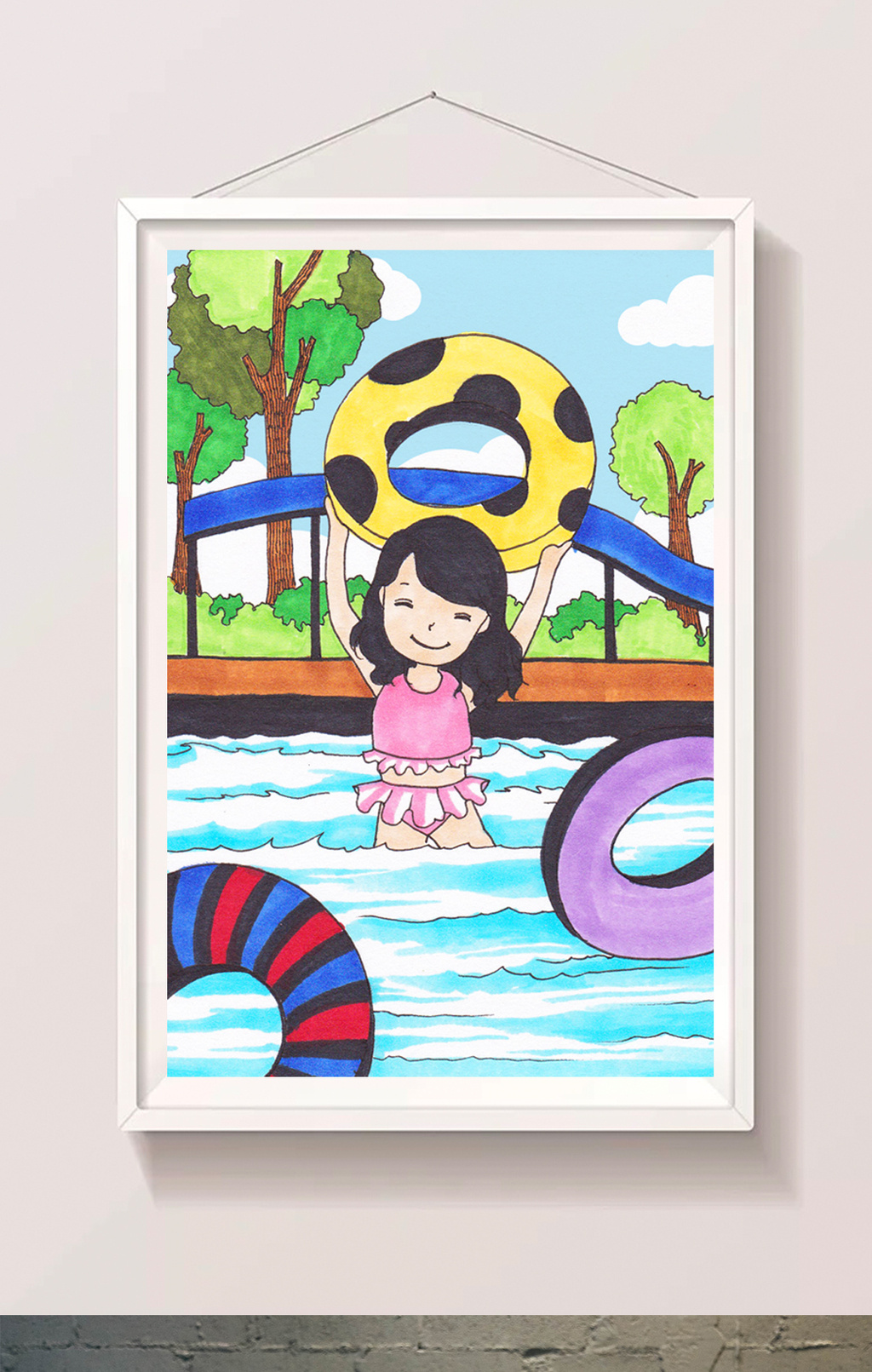 包图 插画 生活方式 > 手绘暑期儿童玩水插画 上传时间2018-06-08 14