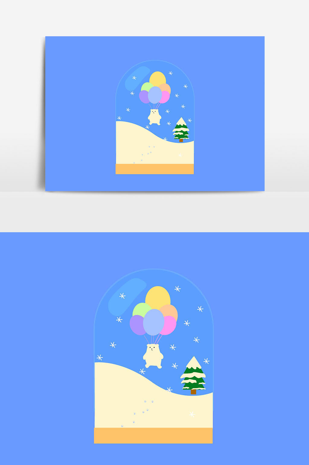 蓝色背景清新设计元素