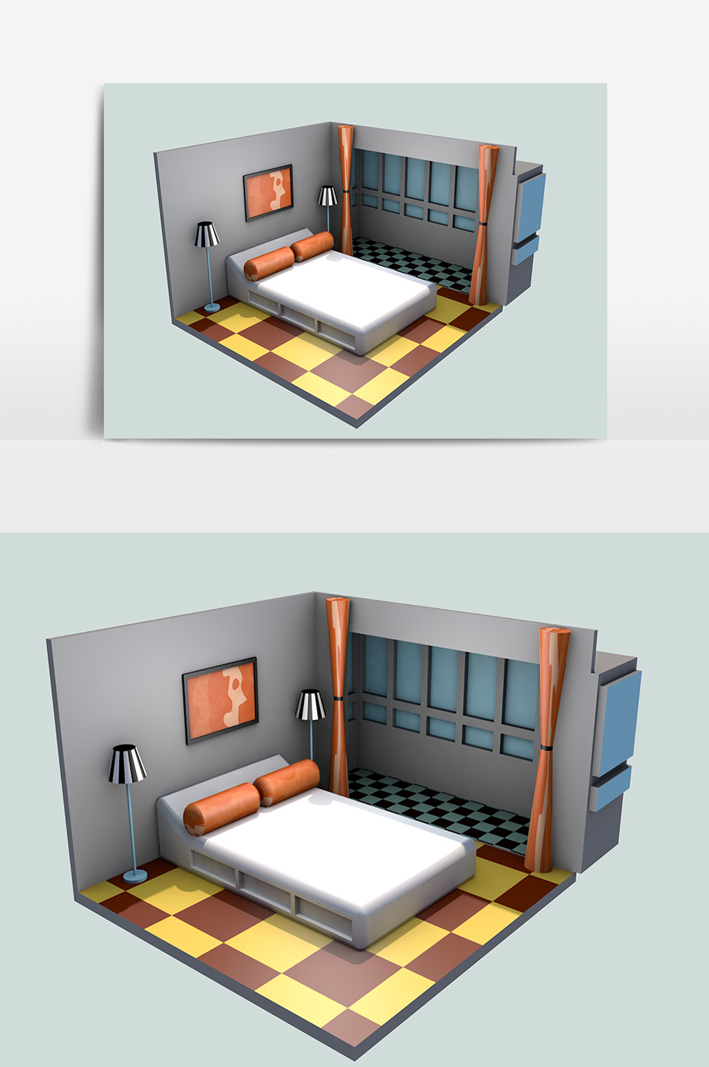房间3d立体素材