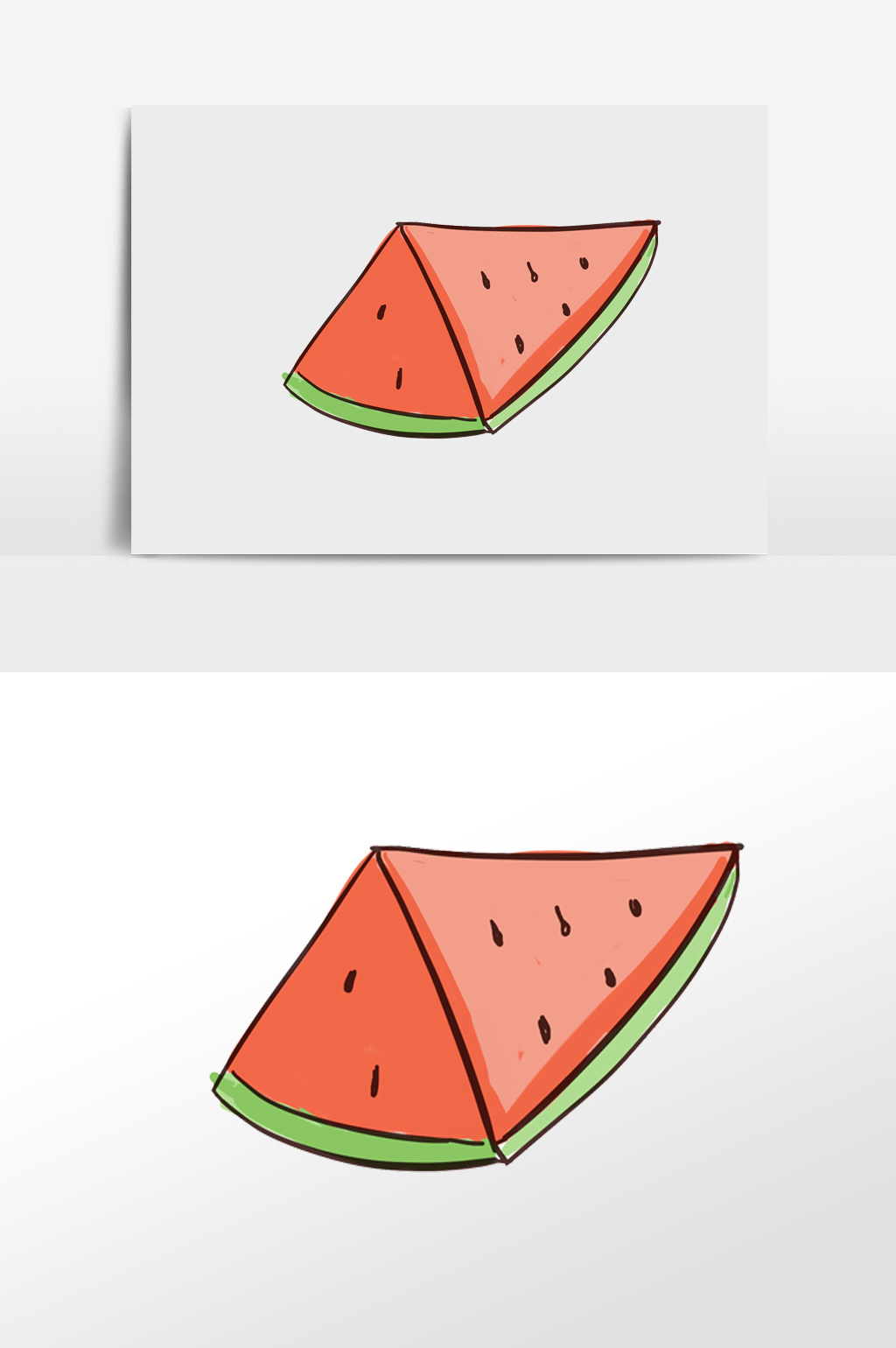 手绘卡通水果西瓜模板免费下载 _插画图片设计素材_【包图网】