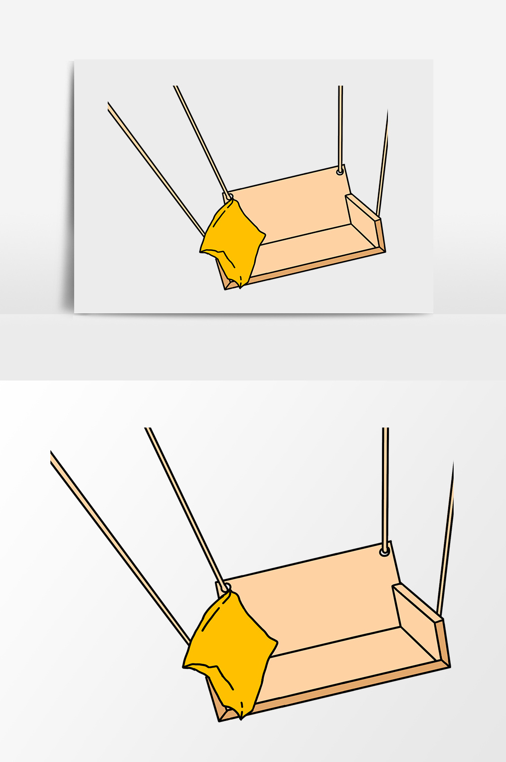 卡通手繪鞦韆吊椅素材高清psd圖片設計素材免費下載_【包圖網】