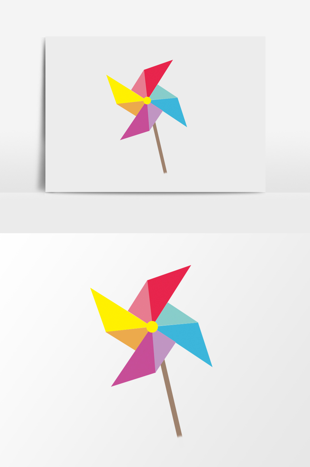 彩色卡通手绘风车模板免费下载_401像素psd图片设计素材_【包图网】