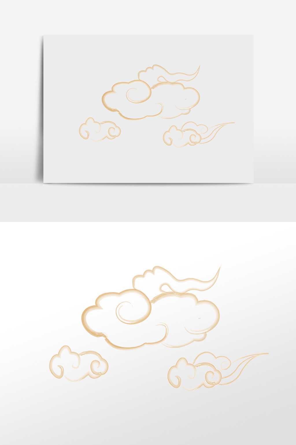 画像及字体仅供参考 包图网提供精美好看的矢量中国风祥云云朵插画