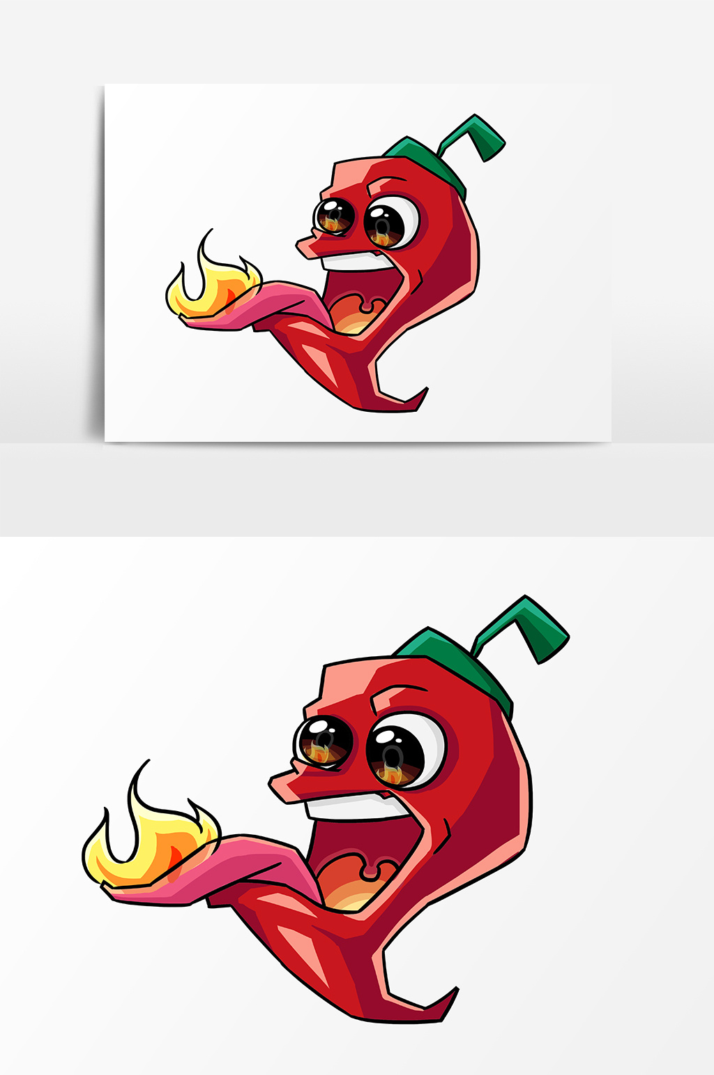 手绘卡通辣椒立秋元素