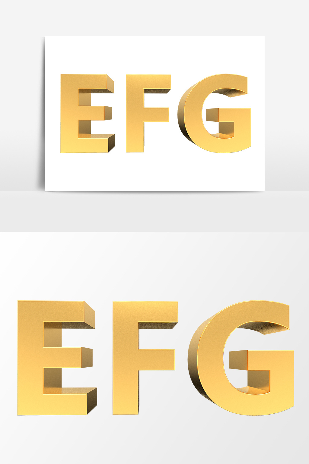 efg字母艺术字元素素材设计