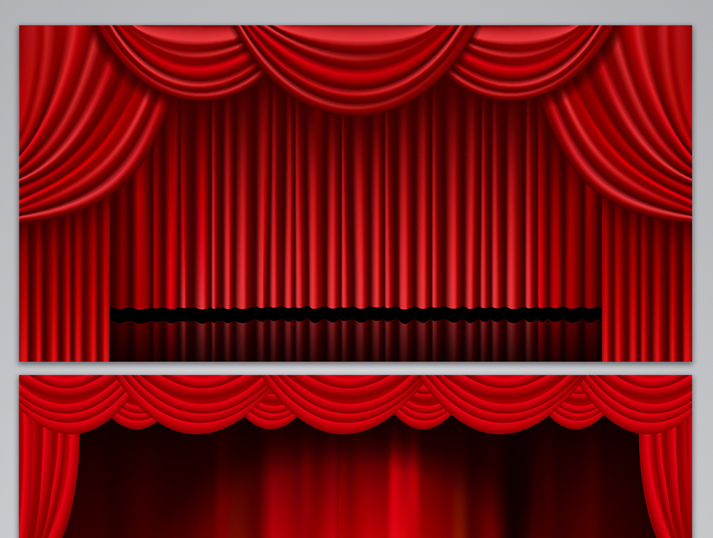 红色舞台背景设计