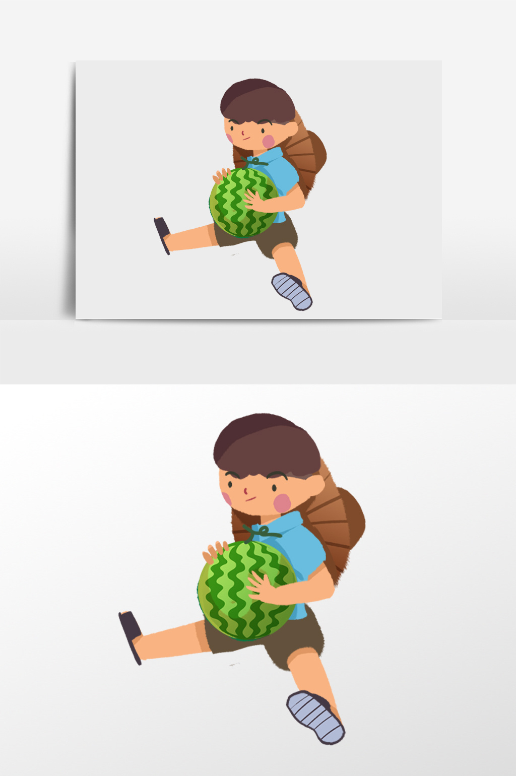 16:02:42 肖像权人物画像及字体仅供参考 包图网提供精美好看的抱西瓜