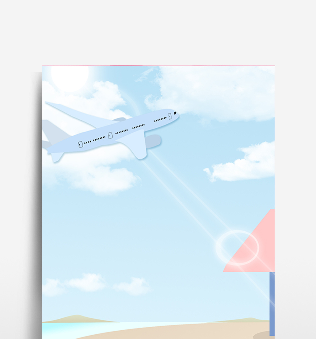 清新海边场景背景模板免费下载 _广告设计图片设计素材_【包图网】