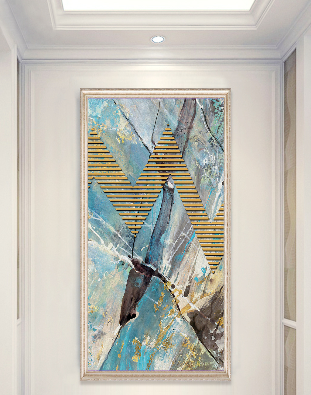 现代油画抽象玄关装饰画