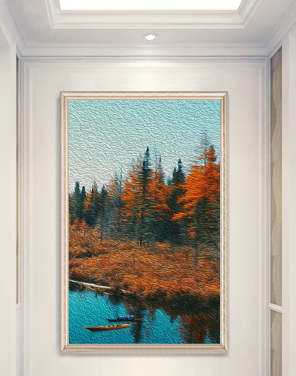 现代山水北欧简约油画玄关装饰画模板免费下载_7087像素psd图片设计