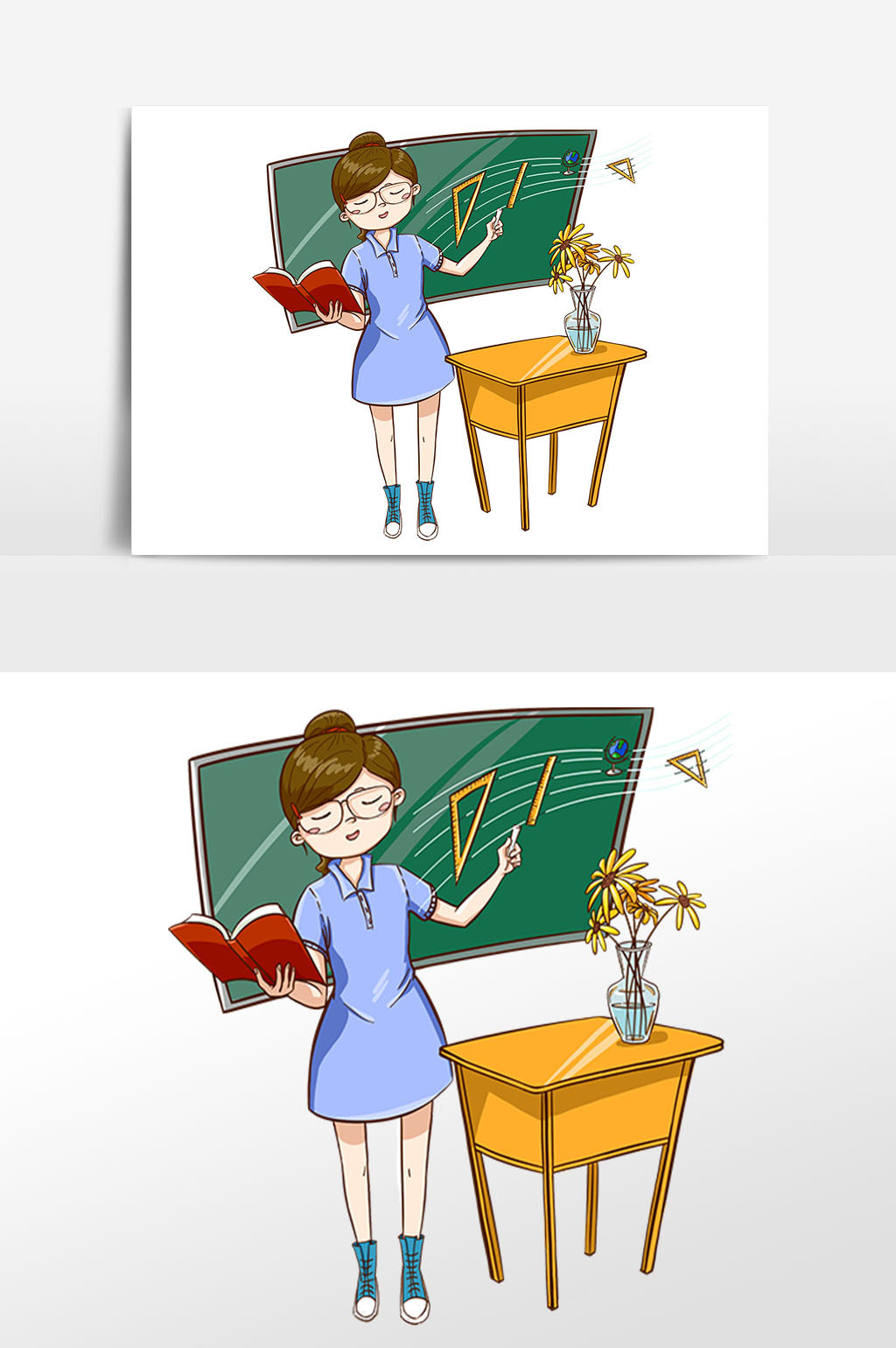 29 肖像权人物画像及字体仅供参考 包图网提供精美好看的手绘教师节女
