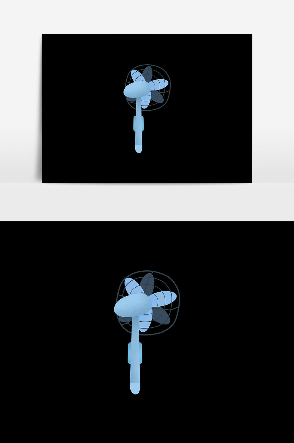 風扇手繪設計元素下載_【包圖網】