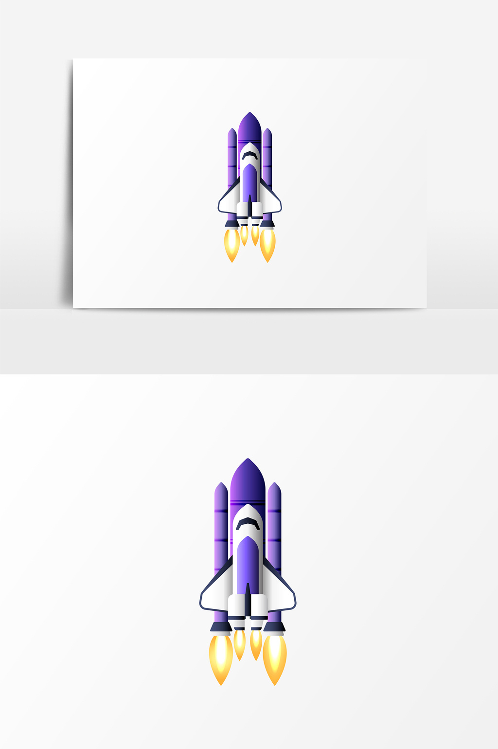 发射升空中的火箭psd素材