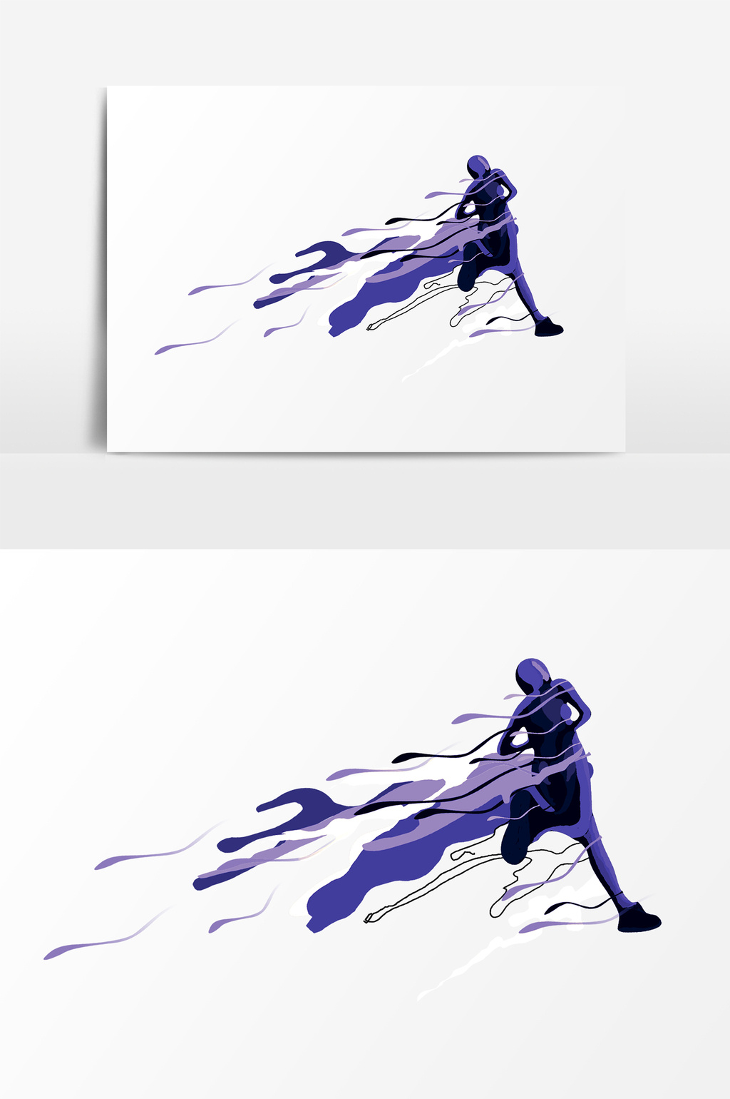 动感拖影跑步的人物psd素材模板免费下载 _广告设计图片设计素材_【包