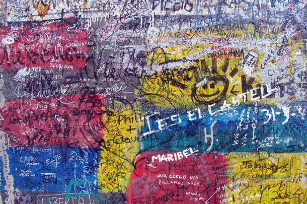 旧柏林墙上的涂鸦