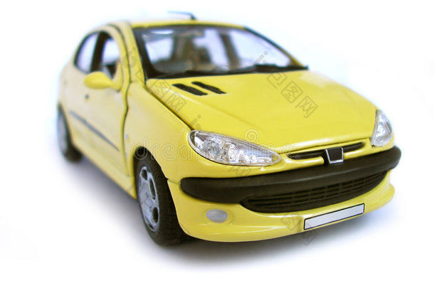 黄色<strong>汽车模型</strong>-掀背式。爱好，收藏。