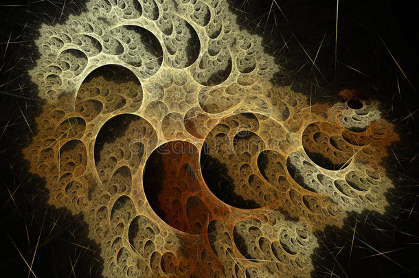 海绵壳火焰分形艺术图像的计算机迭代生成