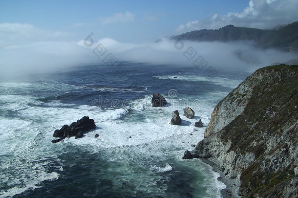 高出海岸的波浪