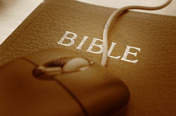 圣经和鼠标-特写
