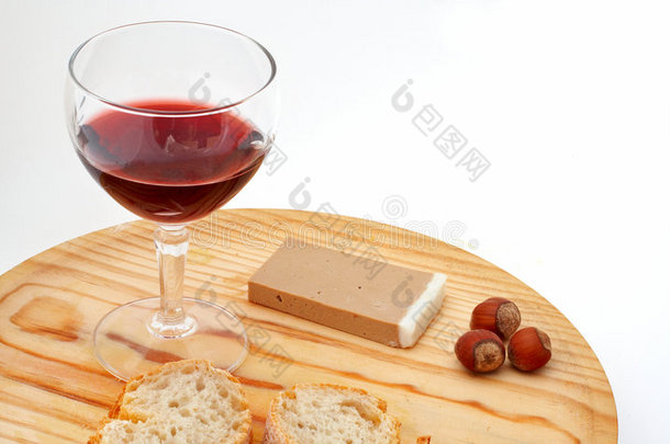 烤盘，面包，红酒，榛子