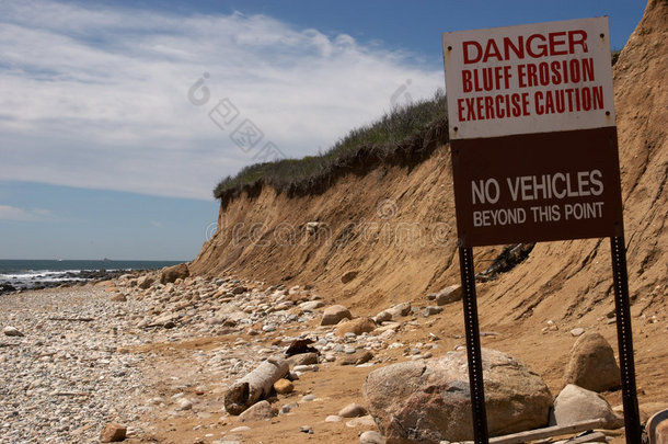 断崖侵蚀警告