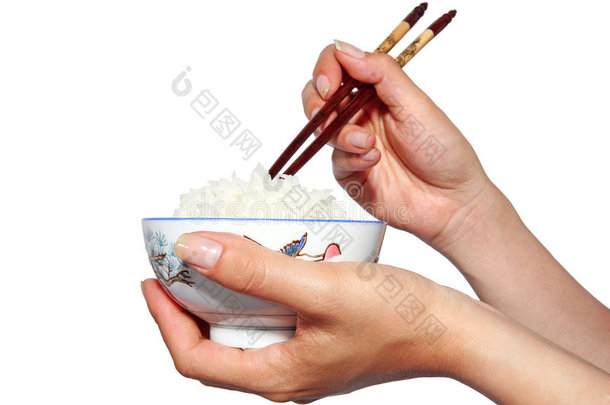 吃米饭（专注于米饭）