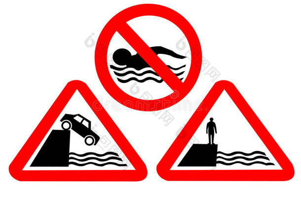 深水危险标志