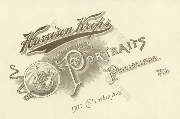 摄影师广告，约1880年