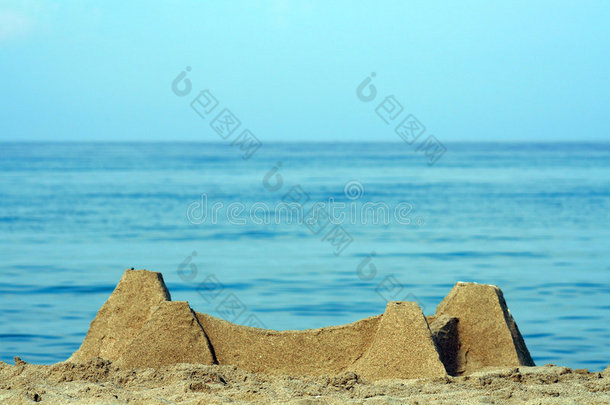 海滩上的城堡沙子