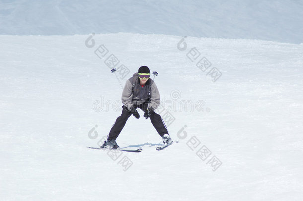 滑雪者滑雪