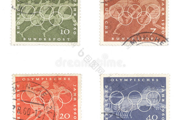 德国旧邮票-<strong>奥运会</strong>