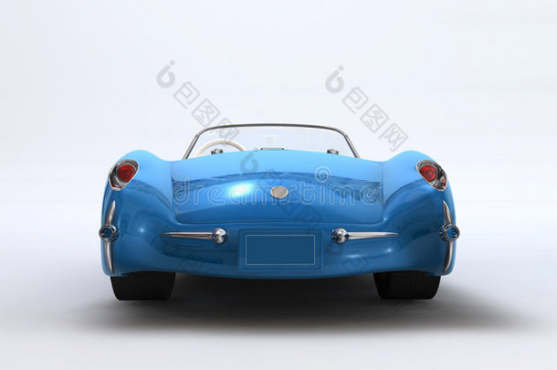 1957年雪佛兰corvette的3d效果图