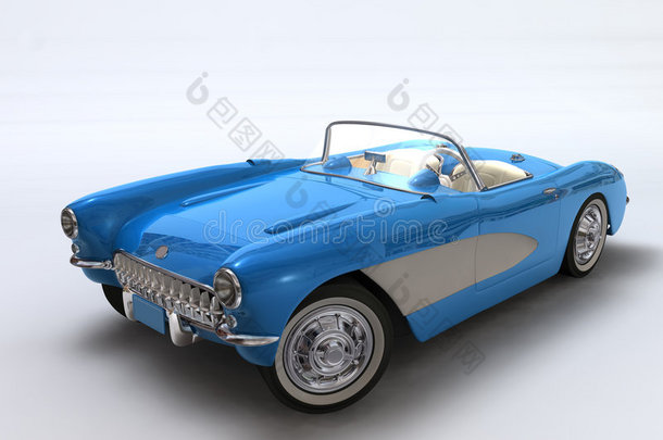 1957年雪佛兰corvette的3d效果图