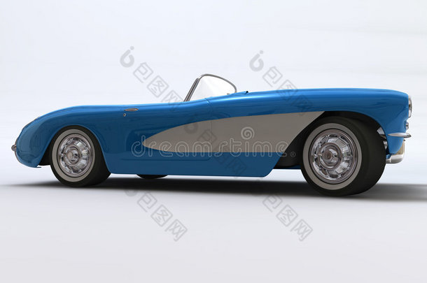 1957年雪佛兰corvette的3d<strong>效果图</strong>